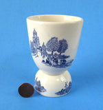 Eggcup Blue Transferware Toile England Egg Cup Double Ironstone 1960s
