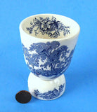 Eggcup Blue Transferware Toile England Egg Cup Double Ironstone 1960s