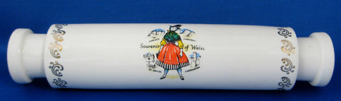 Retro Welsh Rolling Pin Retro Souvenir Of Wales Fills With Water 1950s