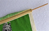 Tea Towel Irish Linen Royal College Holloway London Banner 1969 Green