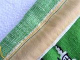 Tea Towel Irish Linen Royal College Holloway London Banner 1969 Green