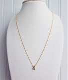 Diamond Necklace 14k Yellow Gold Near Quarter Carat Round Diamond 14kt Gold Chain