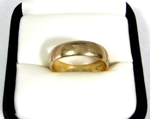 Ring Wedding Band 14k Gold 6 Grams Solid Gold 5 MM 14kt Wedding Ring