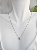 Necklace Solitare Diamond One Fifth Ct Genuine Diamond 14kt Gold Rope Chain