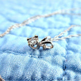 Necklace Solitare Diamond One Fifth Ct Genuine Diamond 14kt Gold Rope Chain