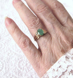 Emerald Genuine Oval 1.25 Carat Emerald 10k Gold 1970s Estate May Birthstone
