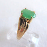 Emerald Genuine Oval 1.25 Carat Emerald 10k Gold 1970s Estate May Birthstone