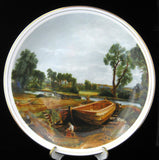 Decorative Plate Plate Constable Boat Building Near Flatford Mill 1970s Fenton England