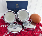 Boxed Egg Coddler Pair Royal Worcester Strawberry Fair Single 1970 Butterflies Berries