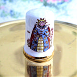 Thimble English Queen Elizabeth I Virgin Queen Bess Sewing Thimble 1970s England