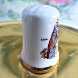 Thimble English Queen Elizabeth I Virgin Queen Bess Sewing Thimble 1970s England