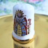 Thimble English Queen Elizabeth I Virgin Queen Bess Sewing Thimble 1970s England