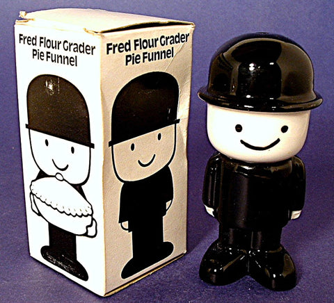 Pie Funnel Figural Homepride Fred The Flour Grader England Vent Original Box 1970s