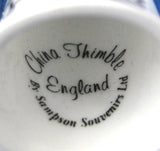 London Souvenir Thimble English Shield Bone China 1970s Sewing Thimble