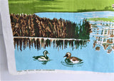 Royal Sandringham Tea Towel 1970s Queen Elizabeth Ulster Irish Linen