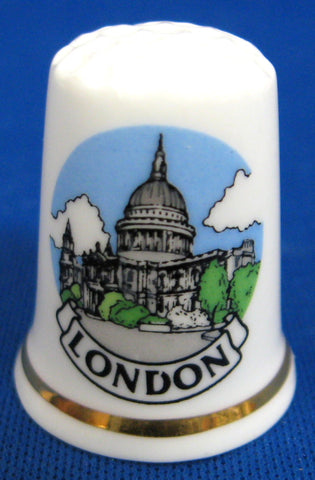 English Bone China London Thimble Souvenir St Paul's Cathedral 1970s
