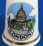 English Bone China London Thimble Souvenir St Paul's Cathedral 1970s