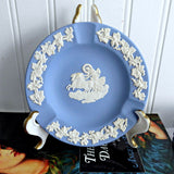 Wedgwood Blue Jasperware Ring Dish Aurora And Chariot Of Dawn Ashtray Trinket Dish 1970s