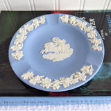 Wedgwood Blue Jasperware Ring Dish Aurora And Chariot Of Dawn Ashtray Trinket Dish 1970s