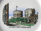 Windsor Castle Souvenir Plate 6.25 Inches Buckfast Potteries Square Plate 1950s