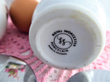 Pair Royal Worcester Lavinia Egg Coddlers Blackerry Vines Single Standard 1970s
