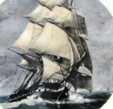 Frigate US Constitution 70s Souvenir Ironstone Large Plate Sailing Ship Charger (Copy)
