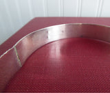 Sterling Silver Bangle Bracelet Handmade Hinged Hand Engraved 1950s Continental