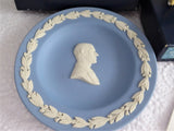 Queen Elizabeth II Silver Wedding Dish Pair 1972 Wedgwood Dark Blue Jasper Boxed