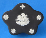 Wedgwood Black Jasperware Box Star Shaped With Lid Aurora 1972