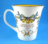 Royal Wedding Mug Princess Anne Mark Phillips Bone China 1973 Royal Commemorative