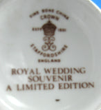Royal Wedding Mug Princess Anne Mark Phillips Bone China 1973 Royal Commemorative