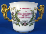 Queen Elizabeth Paragon 1977 Silver Jubilee Loving Cup Figural Lion Handles