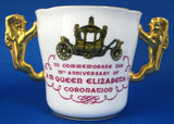 Queen Elizabeth Paragon 1977 Silver Jubilee Loving Cup Figural Lion Handles