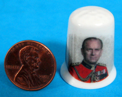 Prince Philip Silver Jubilee Thimble 1977 English Bone China Duke Of Edinburgh