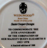 Susie Cooper Dish Queen Elizabeth II Silver Jubilee For Wedgwood Small Plate