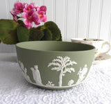 Wedgwood England Bowl Green Jasperware 1979 Sacrifice Figures 5 Inch