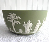 Wedgwood England Bowl Green Jasperware 1979 Sacrifice Figures 5 Inch