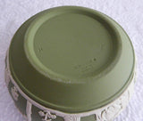 Wedgwood England Bowl Green Jasperware 1979 Sacrifice Figures 5 Inch