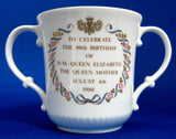Royal Doulton Loving Cup Queen Mum Elizabeth 1980 80th Bd Royal Commemorative