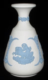 Vase Wedgwood Blue On White Jasperware Cupid Asleep Aurora 1980