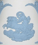 Vase Wedgwood Blue On White Jasperware Cupid Asleep Aurora 1980