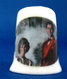 Thimble Princess Diana And Prince Charles Bone China 1980s Sewing Souvenir