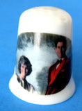 Thimble Princess Diana And Prince Charles Bone China 1980s Sewing Souvenir
