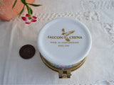 Happy Birthday Trinket Box English Porcelain 1980s Ring Box Trinket Falcon UK