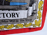 HMS Victory Tea Towel 1980s Admiral Nelson Warship Ulster Irish Linen Sailing Ship