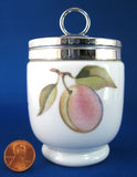 Evesham King Egg Coddler Royal Worcester Double Plum Leaf 1980s Double