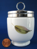 Evesham King Egg Coddler Royal Worcester Double Plum Leaf 1980s Double