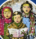 Christmas Plate English Ironstone Carolers In The Snow 1980s