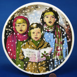 Christmas Plate English Ironstone Carolers In The Snow 1980s