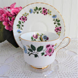 Bird Of Paradise Cup And Saucer Jacobean Floral 1980s Royal Stafford